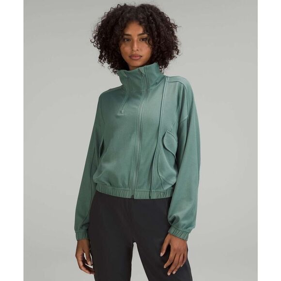 Lululemon Adaptable Fit Full-Zip Jacket Tidewater Teal - Size: 10 - Picture 1 of 13